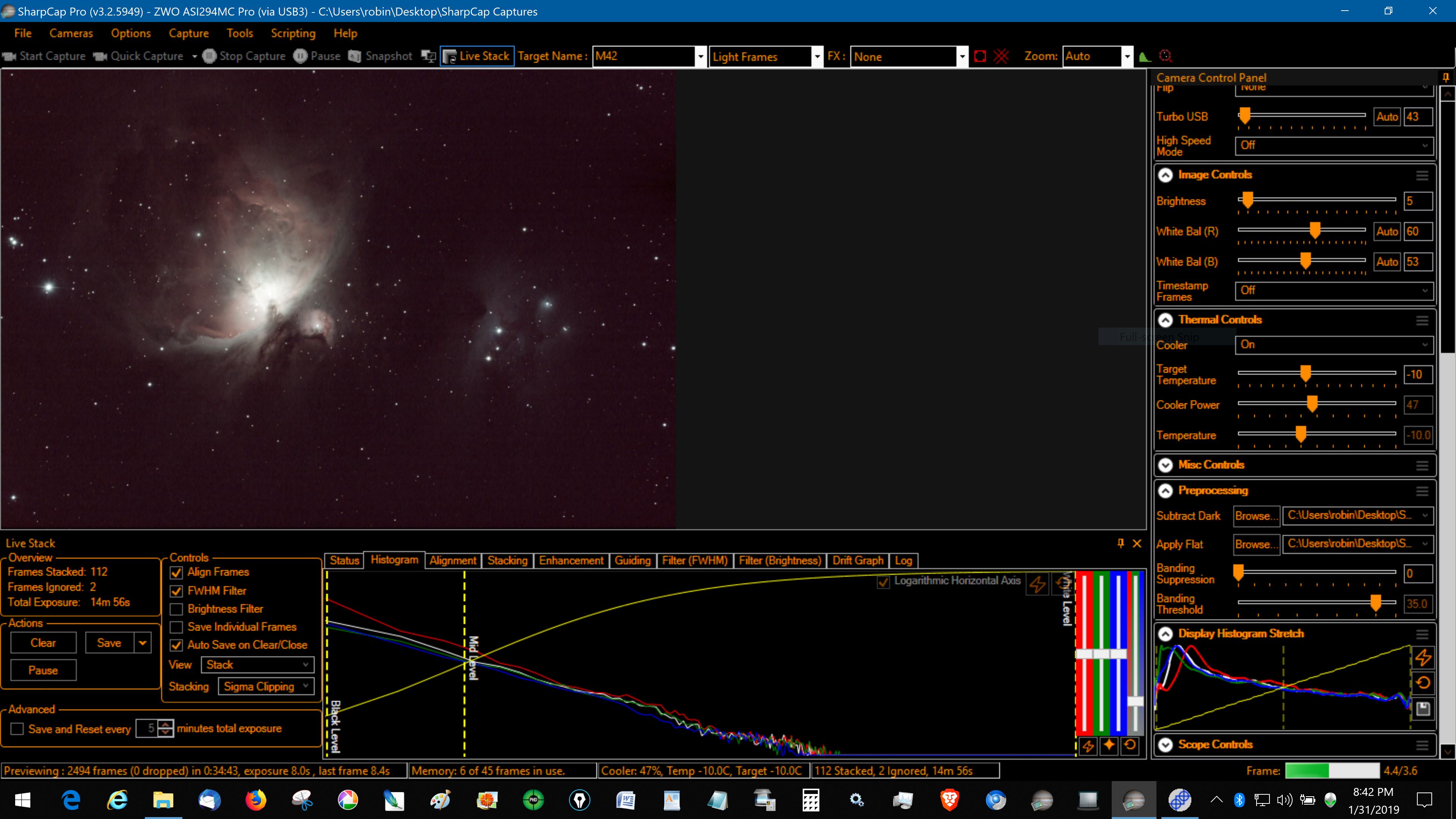 294 histogram with mono master flat.JPG