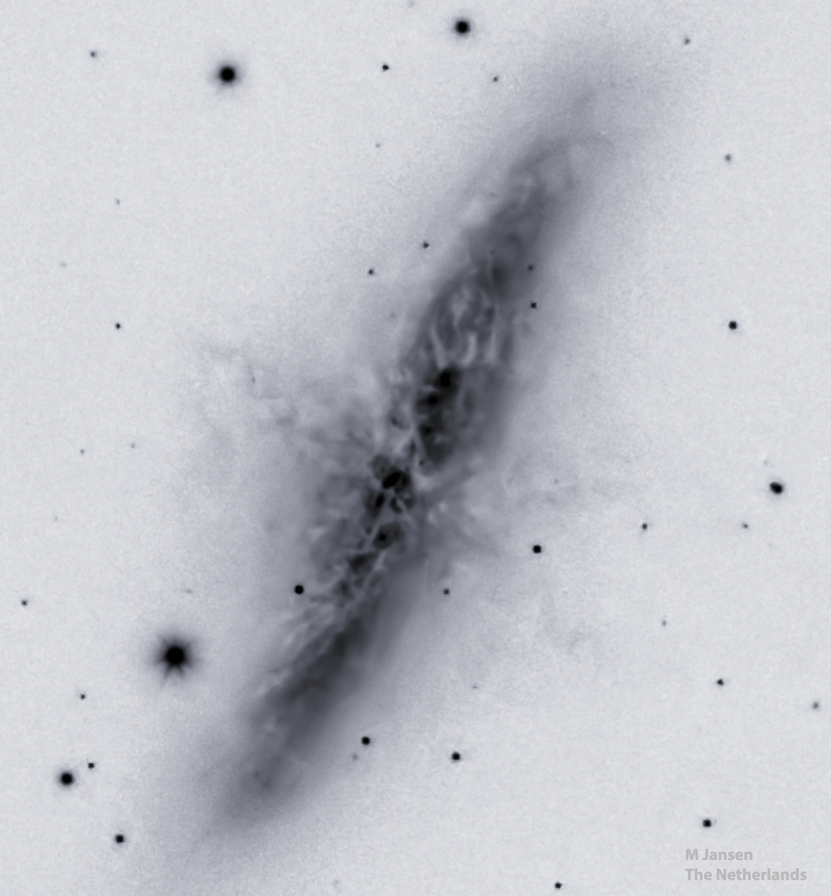 M82 negative b/w