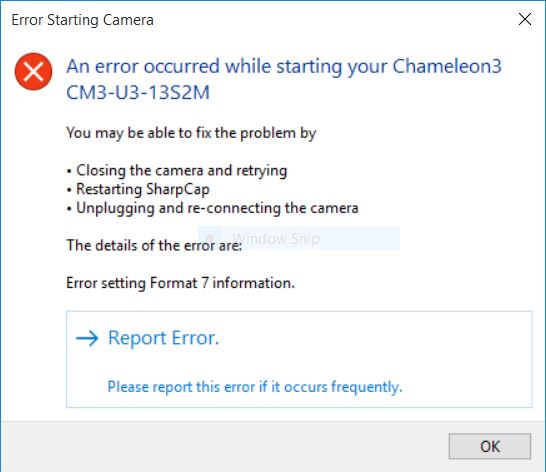 Chameleon 3 PGR Camera Error.JPG