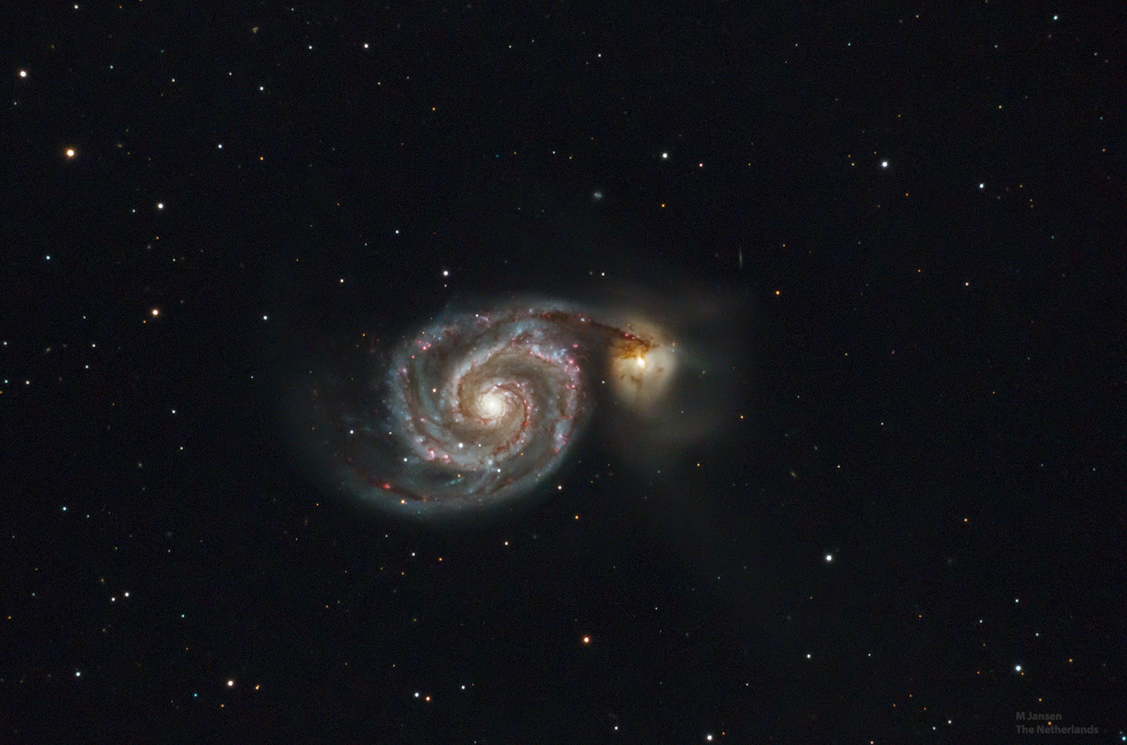 M51 broad- and narrowband