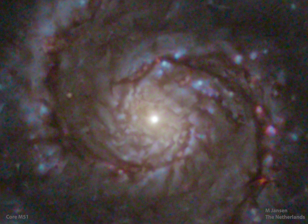 M51 core Hubble