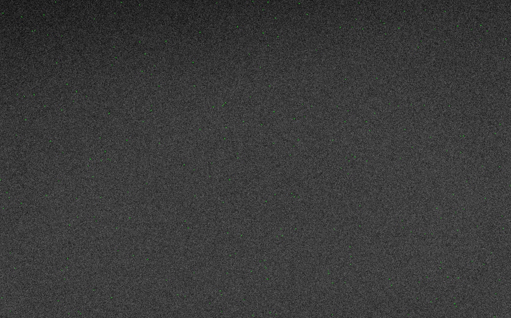 0418_0 flattened, but bad pixels (green)