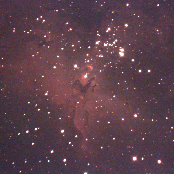 Eagle Nebula as it was viewed (no sharpening)